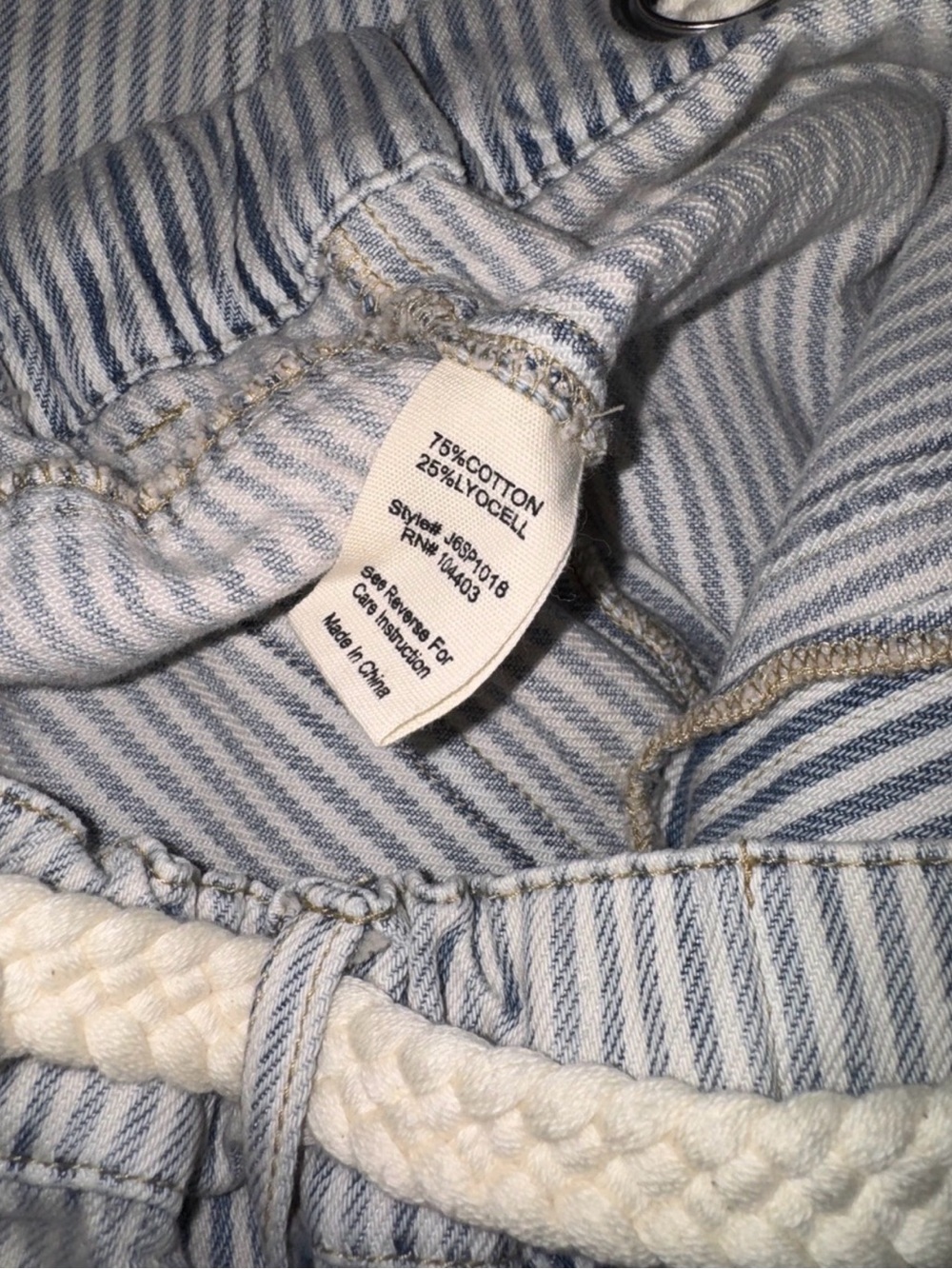 J.O.A. Rhea Stripe Soft Cotton Denim barrel leg Pant Sz Small Coastal sz S - Picture 9 of 16